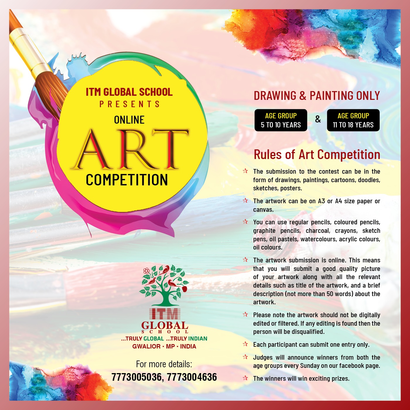 Art Competion Registration Form ITMGlobal School